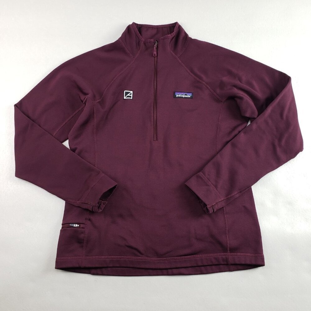 Patagonia Crosstek 1/4 Zip Jacket Womens Small Burgundy Long Sleeve Pullover